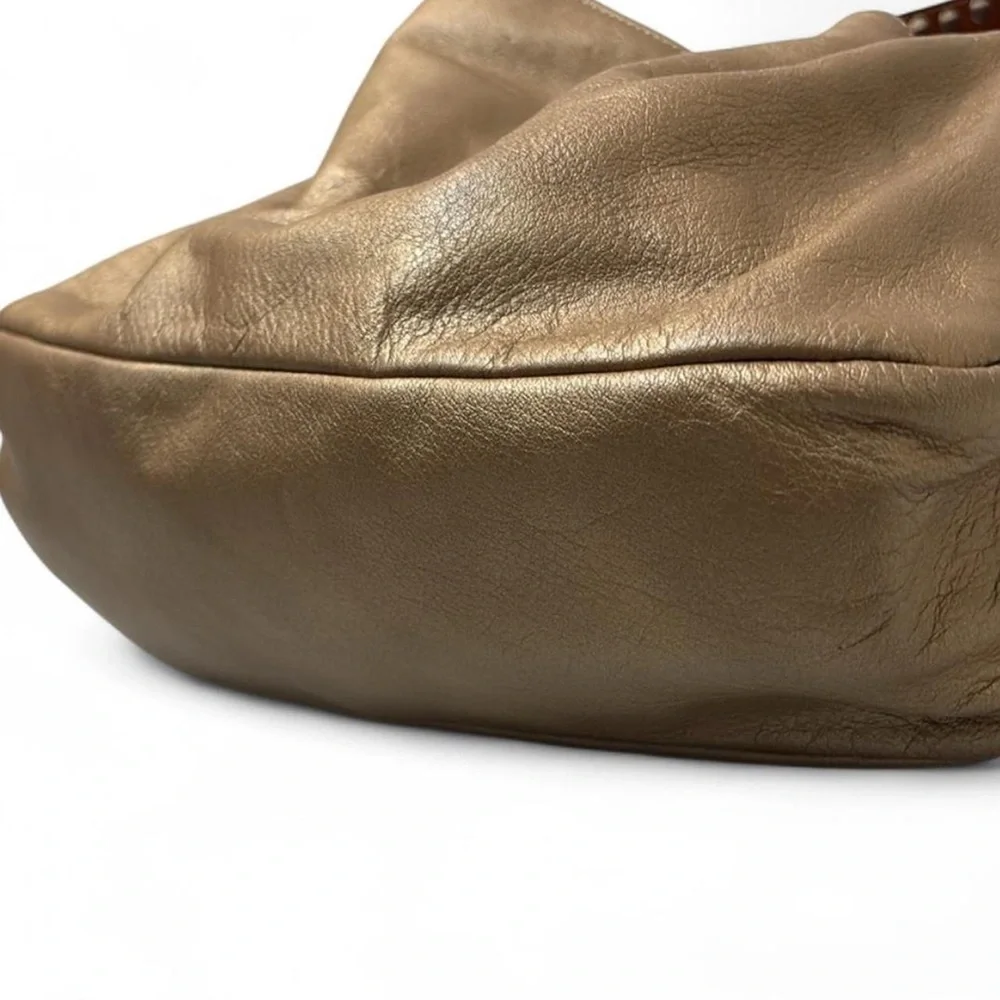 Be & D Crawford Studded Leather Hobo Bag
